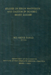 Image of Studies On Serum Magnesium And Calcium IN Ischemic Heart Disease