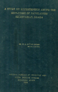 Image of A Study On Hypertension Among The Employees Of Bangladesh Secretariat, Dhaka