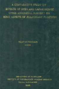Image of A Comparative Study On Effects Of Open And Laparoscopic Upper Abdominal Surgery On Some Aspects Of Pulmonary Function