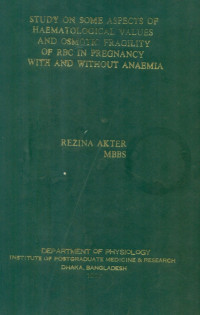 Image of Study on Some Aspects of Haematological Values and Osmotic Fragility of RBC in Pregnancy With and Without Anaemia