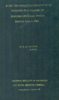 Image of Study On Immunization Status Of Children In A Village Of Dhamrai Upzilla, Dhaka During Early-1985