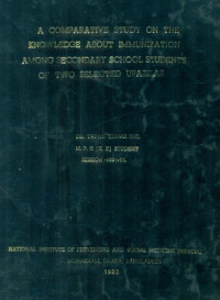 Image of A Comparative Study On The Knowledge About Immunization Among Secondary School Students Of Two Selected Upazilas
