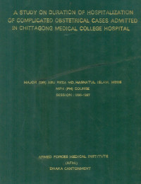 Image of A Study On Duration Of Hospitalization Of Complicated Obstetrical Cases Admitted In Chittagong Medical College Hospital