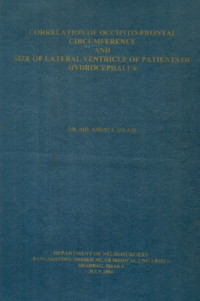 Image of Correlation Of Occipito-Frontal Circumference And Size Of Lateral Ventricle Of Patients of Hydrocephalus