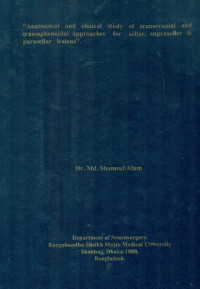 Image of Anatomical and clinical study of transcranial and transsphenoidal approaches for sellar, suprasellar & parasellar lesions