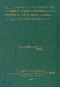 Image of Study On Restrain Stress-Induced Changes In Serum Lipid Profile And Effects Of Sympathetic Blocker And Haemoconcentration On It
