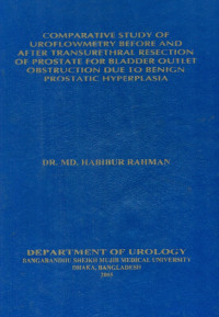 Image of Comparative Study Of Uroflowmetry Before And After Transurethral Resection Of Prostate For Bladder Outlet Obstruction Due To Benign Prostatic Hyperplasia