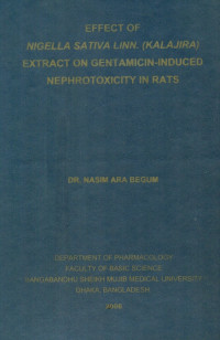 Image of Effect Of Nigella Sativa Linn. (Kalajira) Extract On Gentamicin-Induced Nephrotoxicity In Rats