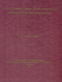 Image of Serum Ammonia Level In The Patients Of Cirrhosis With Encephalopathy