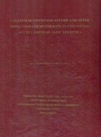 Image of Calcium Homeostasis Before And After Induction Chemotherapy In Childhood Acute Lymphoblastic Leukemia