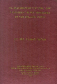 Image of Validation Of Gestational Age Assessment In Preterm Babies By New Ballard Score