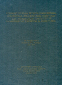 Image of Comparative Study Between Transurethral Holmium : Yag Laser Resection (Holrbt) And Electro-Resection (TURBT) For The Management Of Superficial Bladder Tumor