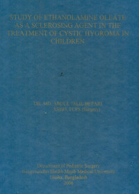Image of Study Of Ethanolamine Oleate As A Sclerosing Agent In The Treatment Of Cystic Hygroma In Children