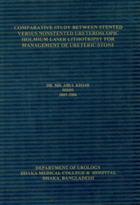 Image of Comparative Study Between Stented Versus Nonstented Ureteroscopic Holmium Laser Lithotripsy For Management Of Ureteric Stone