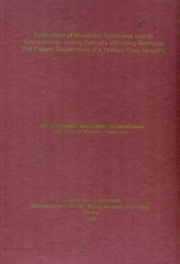 Image of Evaluation of Metabolic Syndrome and Its Components among Patients attending Medicine Out Patient Department of a Tertiary Care Hospital