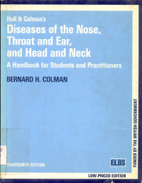 Image of Hall and Colman's Diseases of the Nose, Throat and Ear and Head and Neck