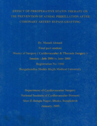 Image of Effect Of Preoperative Statin Therapy On The Prevention Of Atrial Fibrillation After Coronary Artery Bypass Grafting