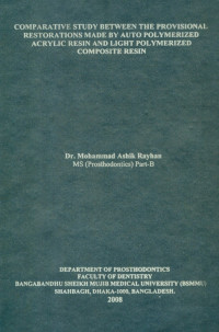 Image of Comparative Study Between The Provisional Restorations Made By Auto  Polymerized Composite Resin
