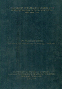 Image of Comparison Of Ultrasonography With Histopathology In The Diagnosis Of Appendicitis