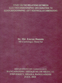 Image of Study On The Relations Between Electrocardiographic QRS Duration To Echocardiographic Left Ventricular Dimensions
