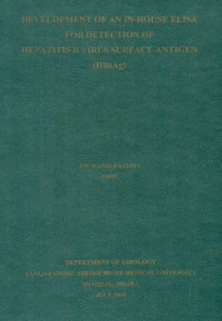Image of Development Of An In House Elisa For Detection of Hepatitis B Virus Surface Antigen (HBsAg)