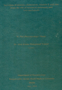 Image of Secretion of arsenic, cholesterol, vitamin E and zinc from the site of arsenical melanosis and leucomelanosis