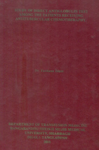 Image of Study Of Direct Antiglobulin Test Among The Patients Receiving Antitubercular Chemotheraphy