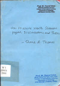 Image of How to Write Health Sciences Papers, Dissertations and Thesis