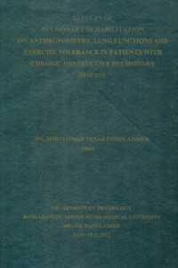 Image of Effects Of Pulmonary Rehabilitation On Anthropometry, Lung functions And Exercise Tolerance In Patients With Chronic Obstructive Pulmonary Disease