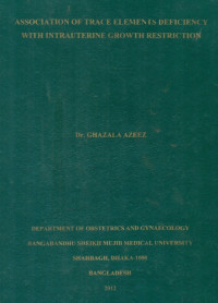 Image of Association Of Trace Elements Deficiency With Intrauterine Growth Restriction