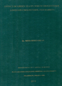 Image of Effect Of Green Tea On Serum Cholesterol Levels In Cholesterol-Fed Rabbits