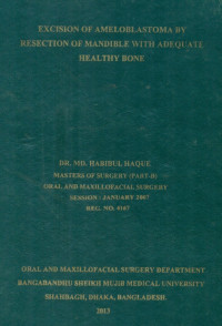 Image of Excision Of Ameloblastoma By Resection Mandible With Adequate Healthy Bone