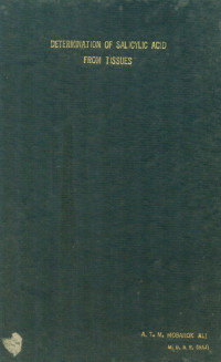 Image of Determination Of Salicylic Acid From Tissues
