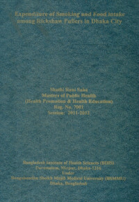 Image of Expenditure of Smoking and Food intake among Rickshaw Pullers in Dhaka City