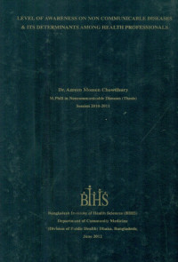 Image of Level Of Awareness On Non Communicable Diseases & Its Determinants Among Health Professionals