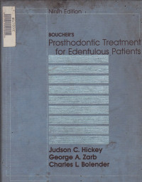 Image of Boucher's Prosthodontic Treatment for Edentulous Patients.