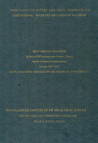 Image of Association Of Autism Spectrum Disorder And Gestational Diabetes Mellitus Of Mothers