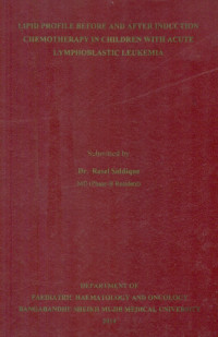 Image of Lipid Profile Before And After Induction Chemotherapy In Children With Acute Lymphoblastic Leukemia