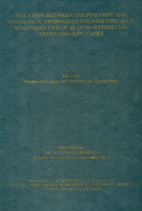 Image of Relation Between Colposcopic And Histologic Finding Of  Colposcopically Diagnosed  Cervical  Intraepithelial Neoplasia  (Cin)  cases