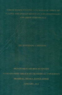 Image of Serum  Homocysteine,  Atherogenic  Index  Of  Plasma  And In  Resistance In  Overweight  And  obese  Individuals
