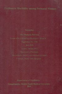Image of Psychiatric  Morbidity  among  Perinatal  Women