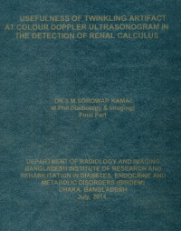 Image of Usefulness  Of  Twinkling  Artifact  At  Colour  Doppler  Ultrasonogram  In The  Detection  Of  Renal  Calculus