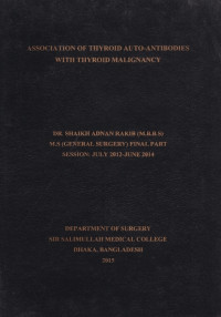 Image of Association  of  Thuroid  Auto-  Antibodies  With  Thyroid  Malignancy
