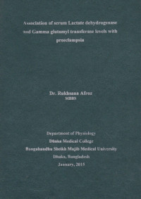 Image of Assoeiation of Serum Lactate dehydrogenase Preeclampsia