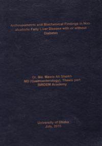 Image of Anthropometric and Biochemical Findings in Non- alcoholic Fatty Liver Disease with or Without Diabetes