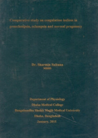 Image of Comparative study on Coagulation indices in Preeclampsia, eclampsia and normal Pregnancy