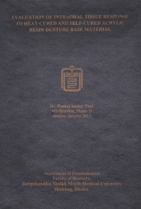 Image of Evaluation Of Intraoral Tissue Response To Heat- Cured And Self- Cured Acrylic Resin Denture Base Material