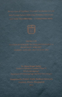 Image of Recurrence of Papillary Thyroid Carcinoma in Low Risk Group Patient following Hemithyroidectomy and Total Thyroidectomy- a comparative study