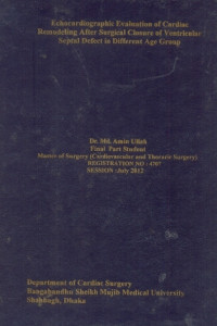 Image of Echocardiographic Evaluation of Cardiac Hemodeling After Surgical Cloure of Ventricular Septal Defferent Age Group