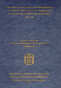 Image of Comparison of Plain X- Ray and Mri Findings By Determining Sensitivity and Specificity in Diagnosing Patients With Lumbar Spine Stenosis.